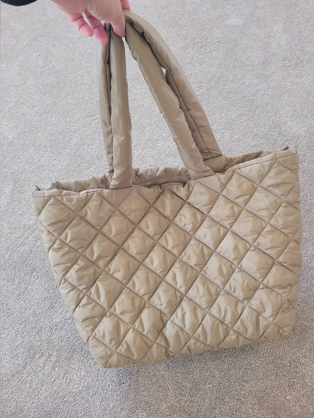 H&M Womens Brown Quilted Bag